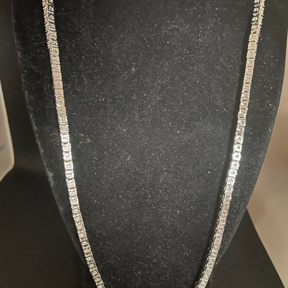 Tennis Necklace Iced-Out CZ’s - Picture 2 of 4